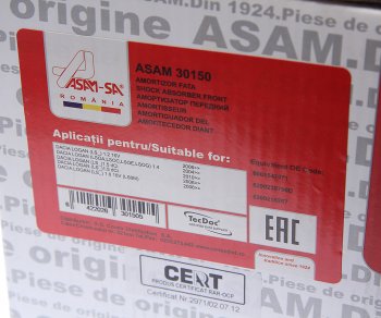 3 899 р. Амортизатор RENAULT Logan,Sandero передний левыйправый газовый ASAM ASAM 30150  с доставкой в г. Воронеж. Увеличить фотографию 4