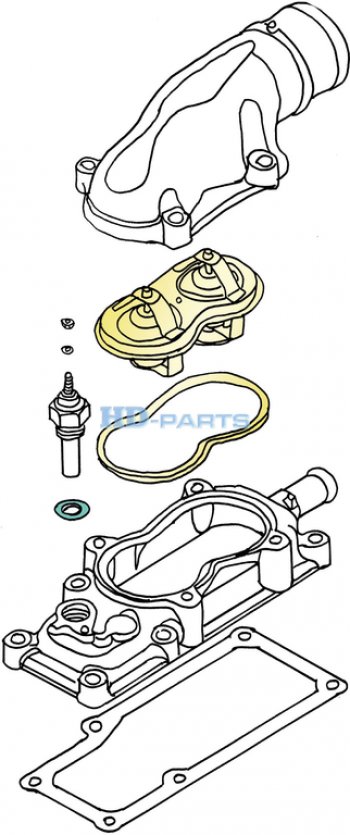 2 199 р. Термостат SCANIA 4 series сдвоенный с прокладкой (8383град.) HD-PARTS HD-PARTS 302160  с доставкой в г. Воронеж. Увеличить фотографию 6