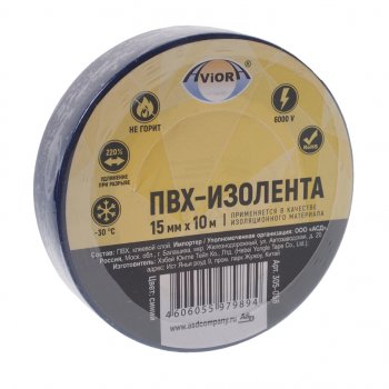 47 р. Изолента ПВХ синяя 15ммx10м AVIORA AVIORA 305-058  с доставкой в г. Воронеж. Увеличить фотографию 1