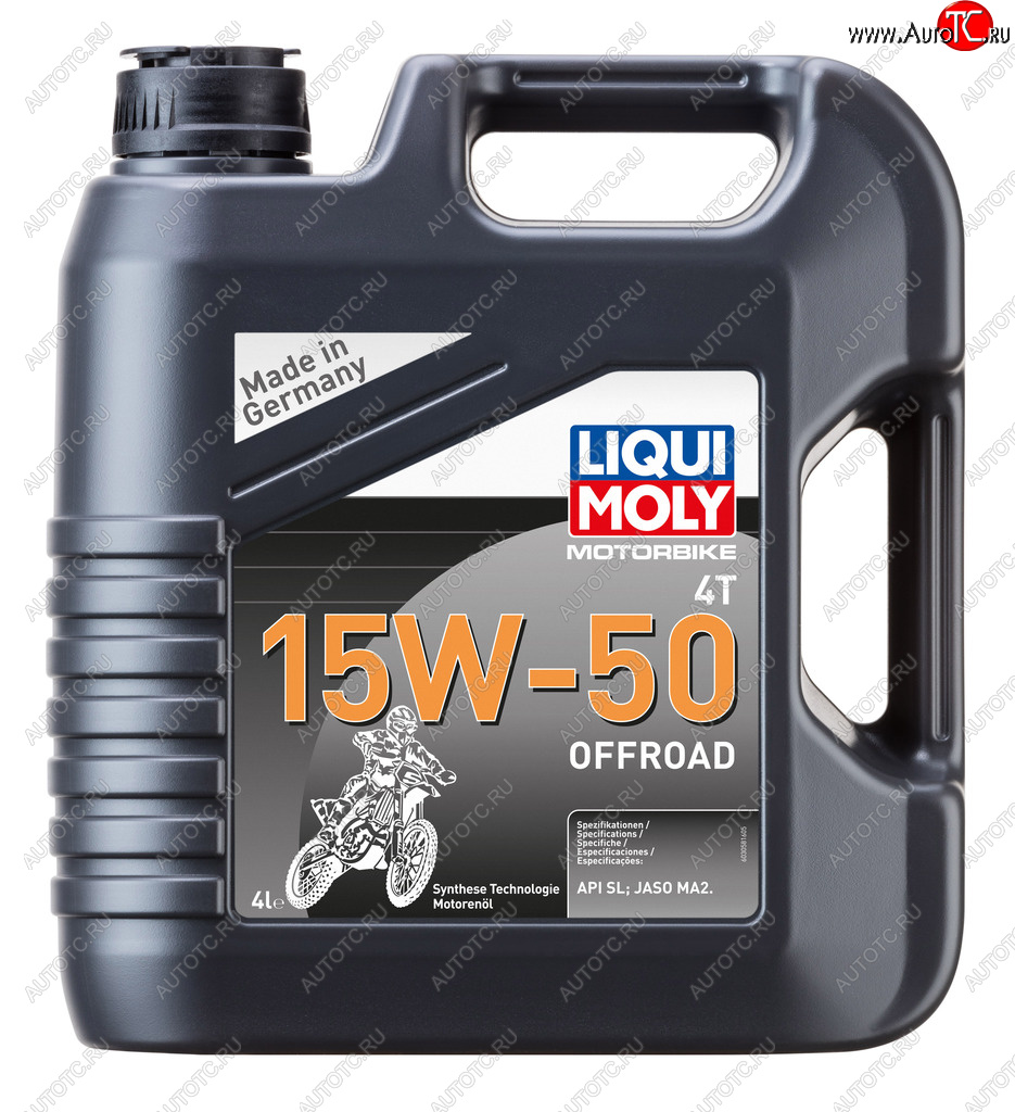 5 849 р. Масло моторное для 4-х тактных двигателей MOTORBIKE 4T OFFROAD 15W50 синт.4л LIQUI MOLY LIQUI MOLY 3058  с доставкой в г. Воронеж