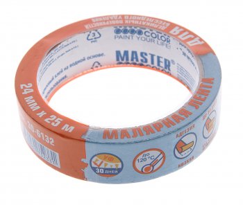 286 р. Скотч малярный 24ммх25м для деликатных поверхностей MASTER COLOR MASTER COLOR 30-6132  с доставкой в г. Воронеж. Увеличить фотографию 1