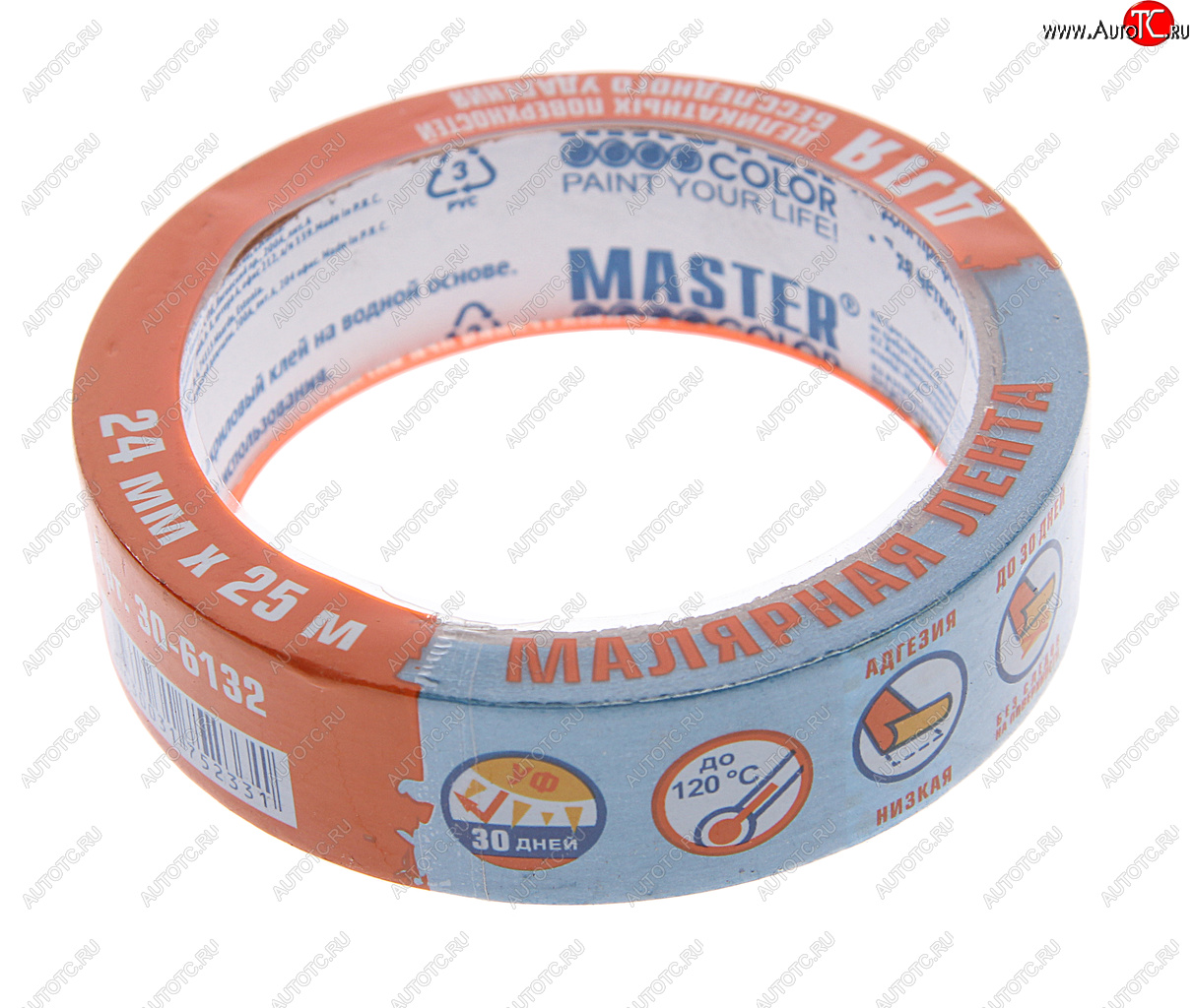 286 р. Скотч малярный 24ммх25м для деликатных поверхностей MASTER COLOR MASTER COLOR 30-6132  с доставкой в г. Воронеж