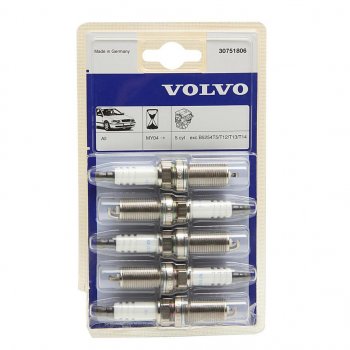 8 399 р. Свеча зажигания VOLVO C30,70,S40,S80 комплект (5шт.) OE VOLVO 30751806  с доставкой в г. Воронеж. Увеличить фотографию 1