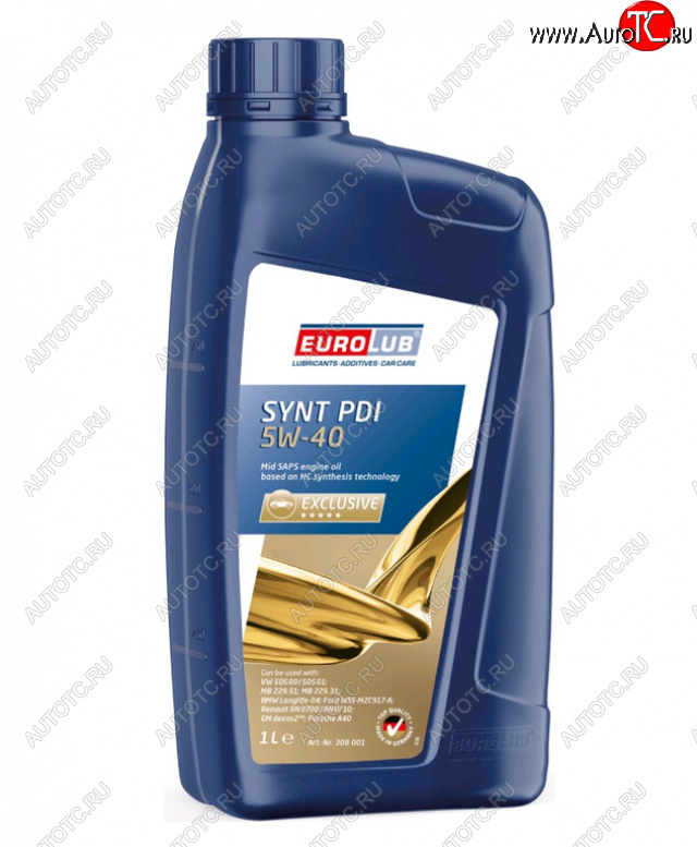 1 499 р. Масло моторное SYNT PDI SNCF 5W40 синт.1л EUROLUB EUROLUB 308001  с доставкой в г. Воронеж