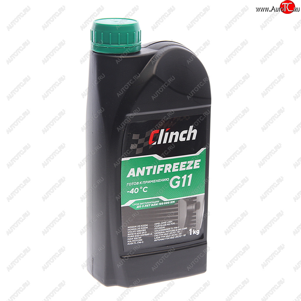 279 р. Антифриз зеленый -40C 1л G11 CLINCH CLINCH 311231g  с доставкой в г. Воронеж