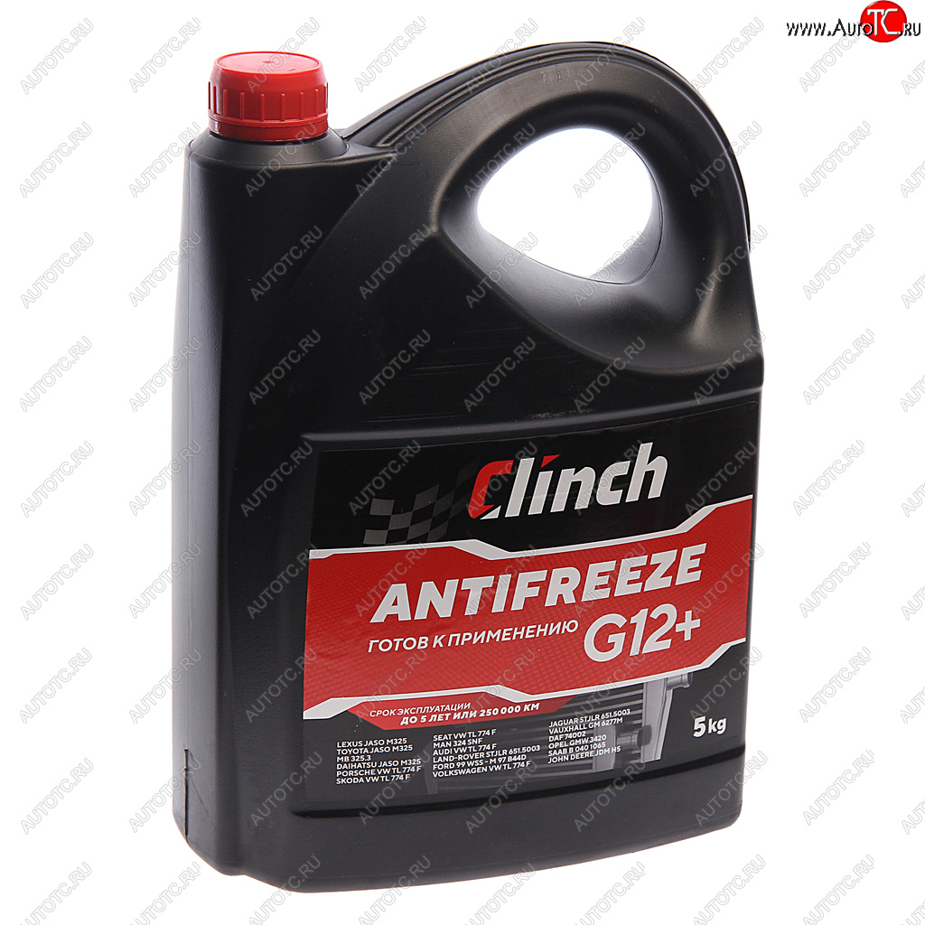 1 129 р. Антифриз красный -40C 5л G12+ CLINCH CLINCH 311245r  с доставкой в г. Воронеж