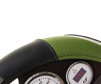 889 р. Оплетка руля (M) 37-39см черно-зеленая экокожа Step CARFASHION CARFASHION 31308  с доставкой в г. Воронеж. Увеличить фотографию 2