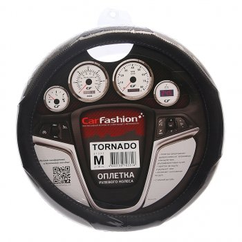 699 р. Оплетка руля (M) 38-39см экокожа черно-серый Tornado CARFASHION CARFASHION 31332  с доставкой в г. Воронеж. Увеличить фотографию 1