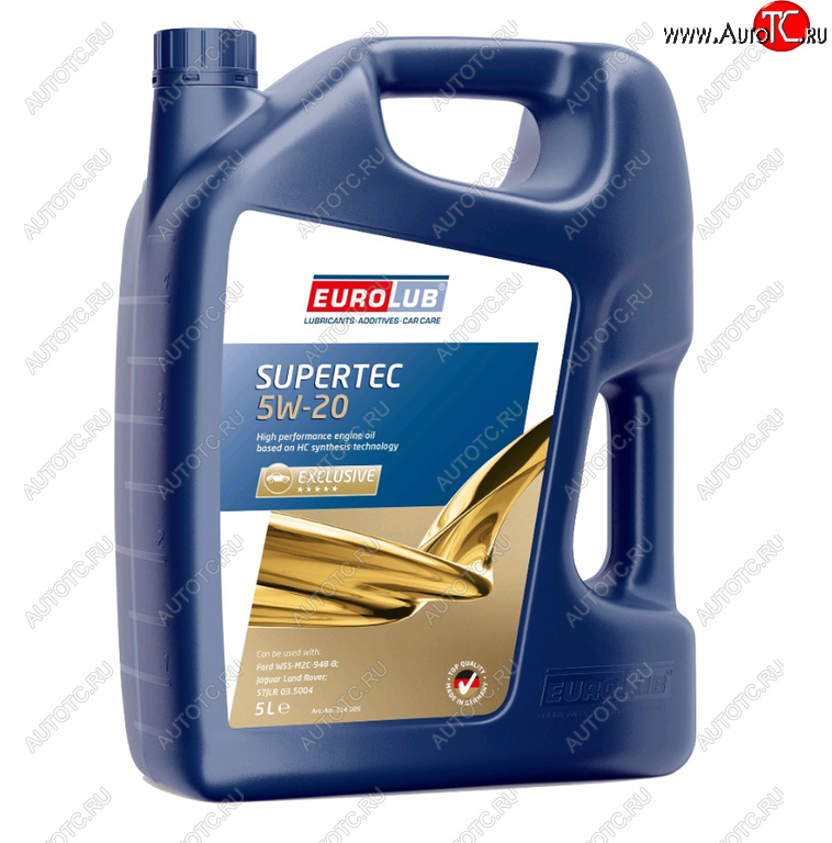 7 999 р. Масло моторное SUPERTEC SN 5W20 синт.5л EUROLUB EUROLUB 314005  с доставкой в г. Воронеж