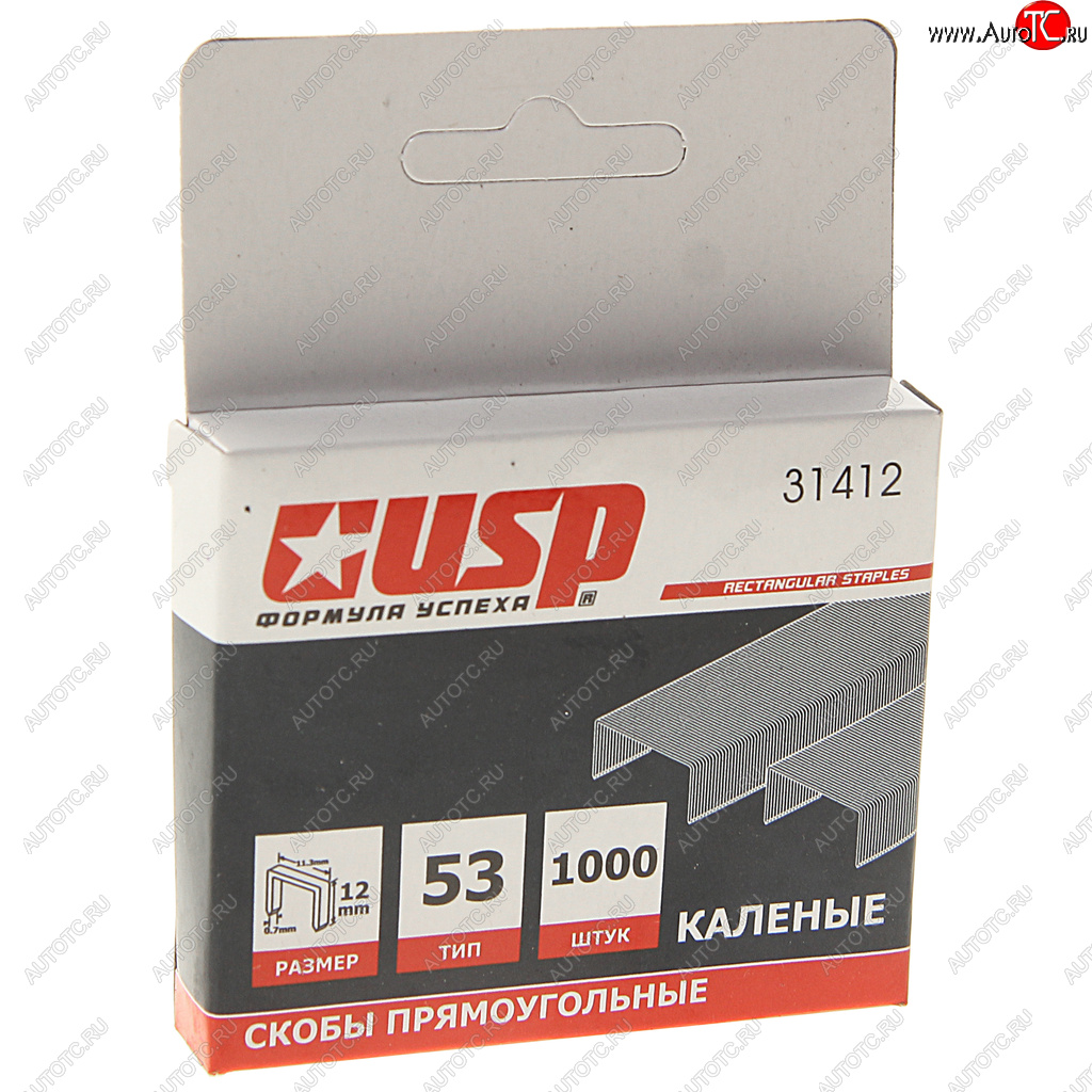 112 р. Скоба для степлера 12мм 1000шт. тип 53 каленая USP USP 31412  с доставкой в г. Воронеж
