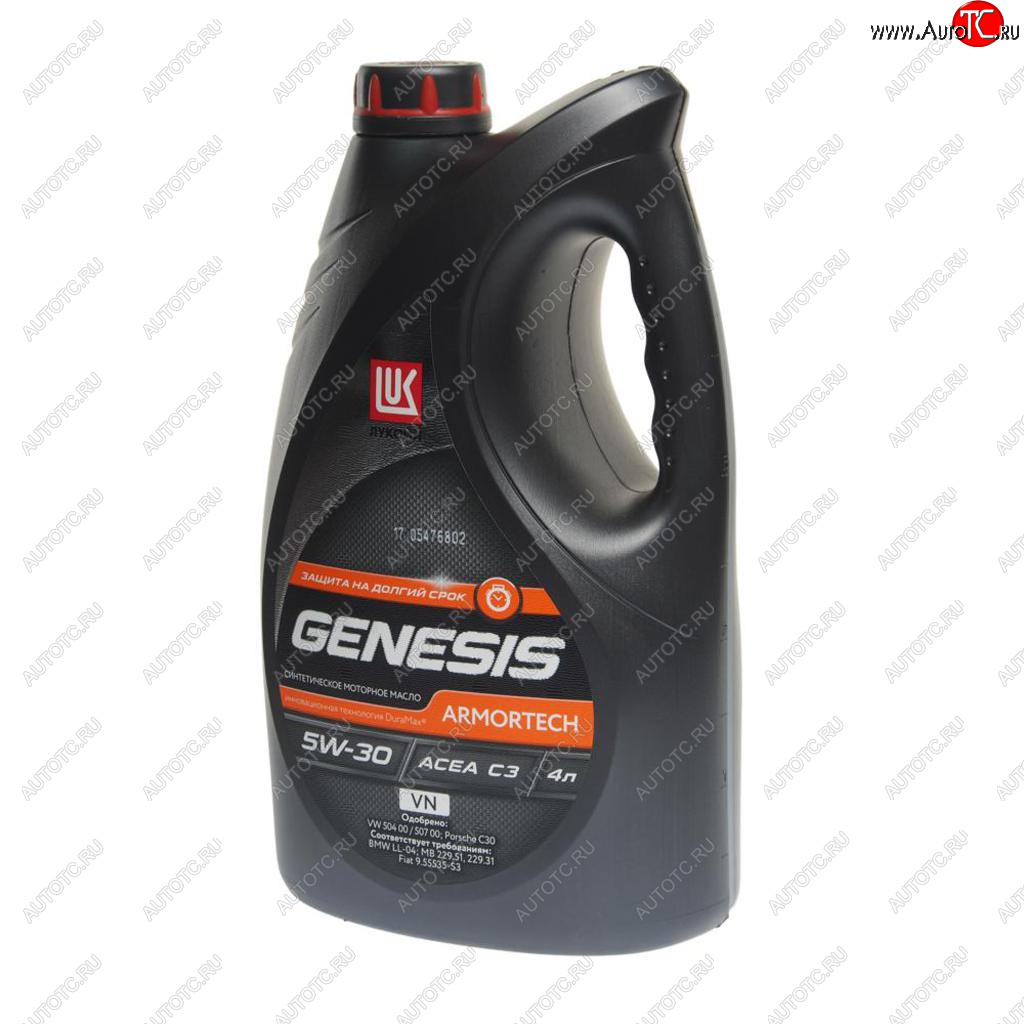 3 999 р. Масло моторное GENESIS ARMORTECH GC С3SNCF 5W30 синт.4л ЛУКОЙЛ LUKOIL 3149300  с доставкой в г. Воронеж