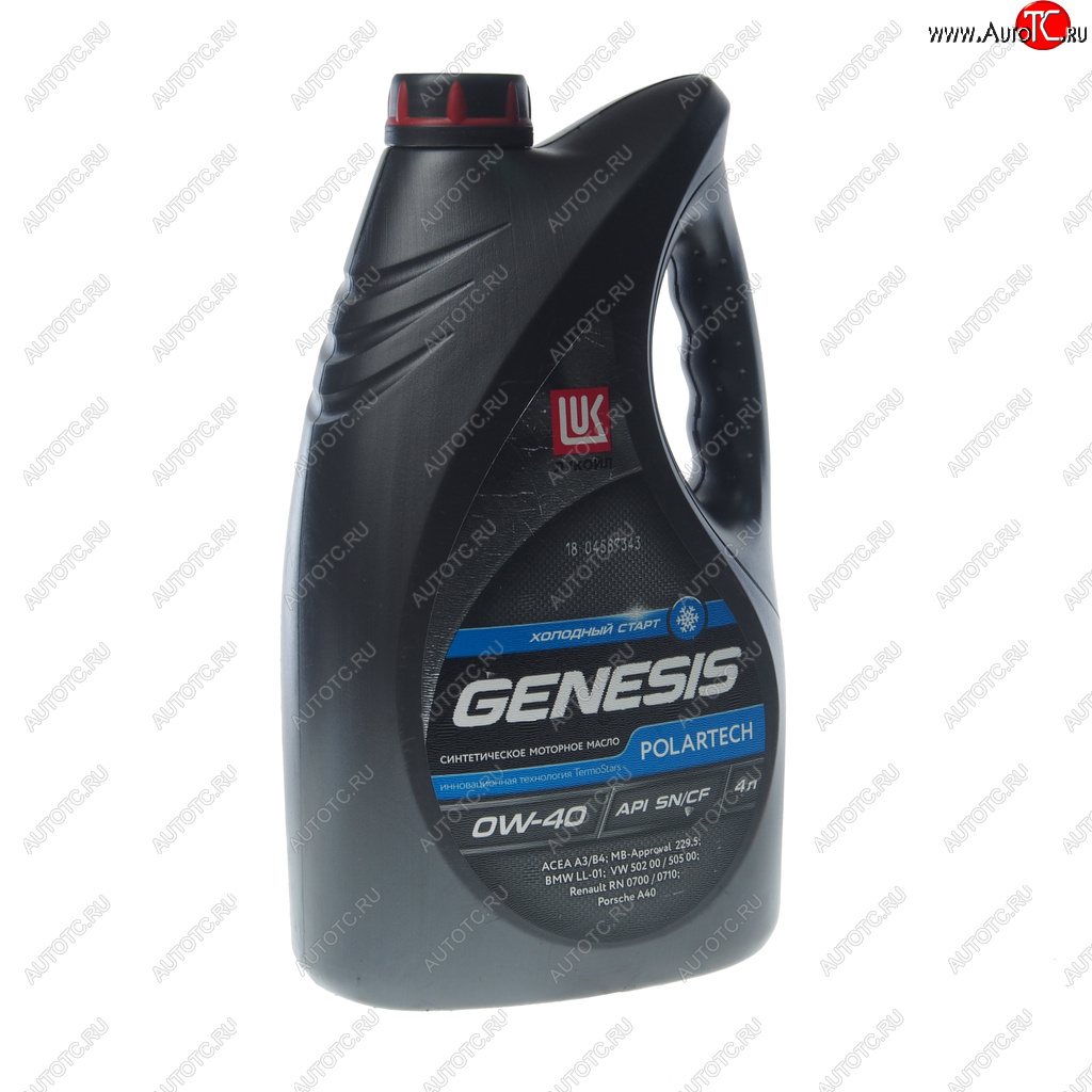 3 999 р. Масло моторное GENESIS ARMORTECH A3B4SNCF 0W40 синт.4л ЛУКОЙЛ LUKOIL 3150665  с доставкой в г. Воронеж