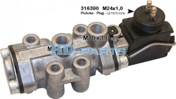 4 849 р. Клапан SCANIA 3,4,P,R,T series переключения делителя КПП электромагнитный HD-PARTS HD-PARTS 316377  с доставкой в г. Воронеж. Увеличить фотографию 4