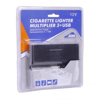 349 р. Разветвитель прикуривателя 3-х гнездовой 12V 1USB черный NOVA BRIGHT NOVA BRIGHT 31858  с доставкой в г. Воронеж. Увеличить фотографию 1