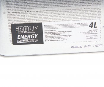 2 299 р. Масло моторное ENERGY API SLCF 10W40 псинт.4л ROLF ROLF 322227  с доставкой в г. Воронеж. Увеличить фотографию 2