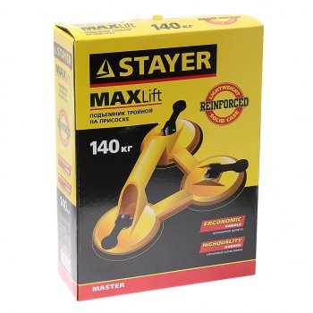 1 349 р. Стеклодомкрат с 3 захватами 120мм 140кг STAYER STAYER 33718-3  с доставкой в г. Воронеж. Увеличить фотографию 2