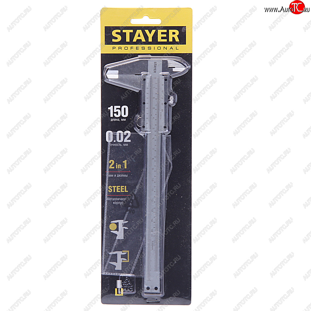 1 389 р. Штангенциркуль 150мм 0.02мм 1класс точности STAYER STAYER 3442_z01  с доставкой в г. Воронеж