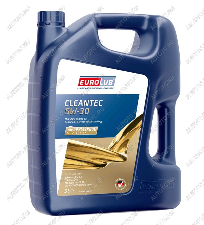 5 749 р. Масло моторное CLEANTEC SNCF 5W30 синт.5л EUROLUB EUROLUB 349005  с доставкой в г. Воронеж