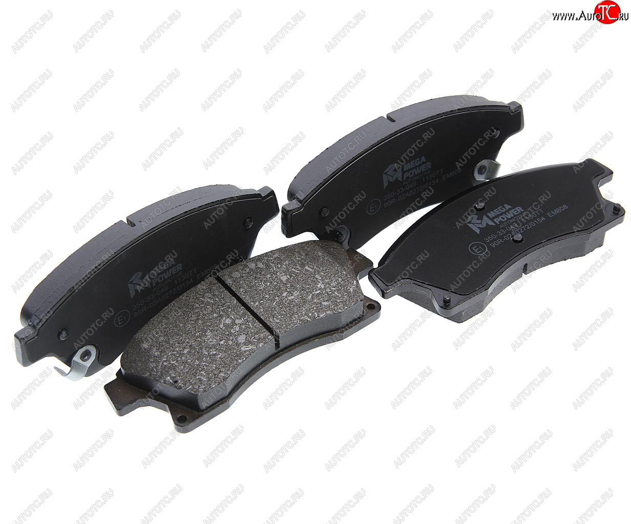 1 299 р. Колодки тормозные CHEVROLET Cruze (09-) OPEL Astra J передние (R15) (4шт.) MEGAPOWER MEGAPOWER 350-33-049  с доставкой в г. Воронеж