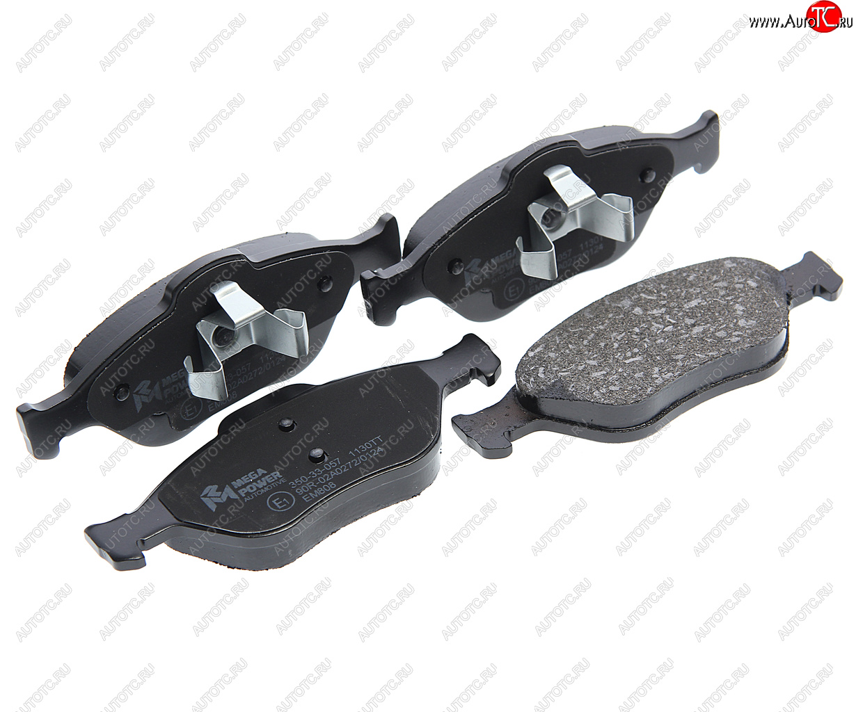 899 р. Колодки тормозные передние (4шт.) MEGAPOWER Ford Fiesta 4 хэтчбэк 3 дв. дорестайлинг (1996-1999)  с доставкой в г. Воронеж
