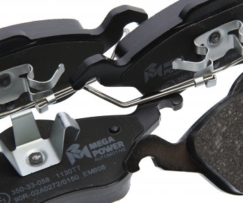 1 099 р. Колодки тормозные FORD Focus 1 (98-04) передние (4шт.) MEGAPOWER MEGAPOWER 350-33-058  с доставкой в г. Воронеж. Увеличить фотографию 2