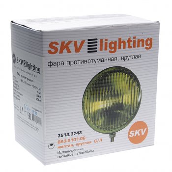 899 р. Фара противотуманная желтая круглая 1шт. 12V SKV SKV 3512.3743  с доставкой в г. Воронеж. Увеличить фотографию 5