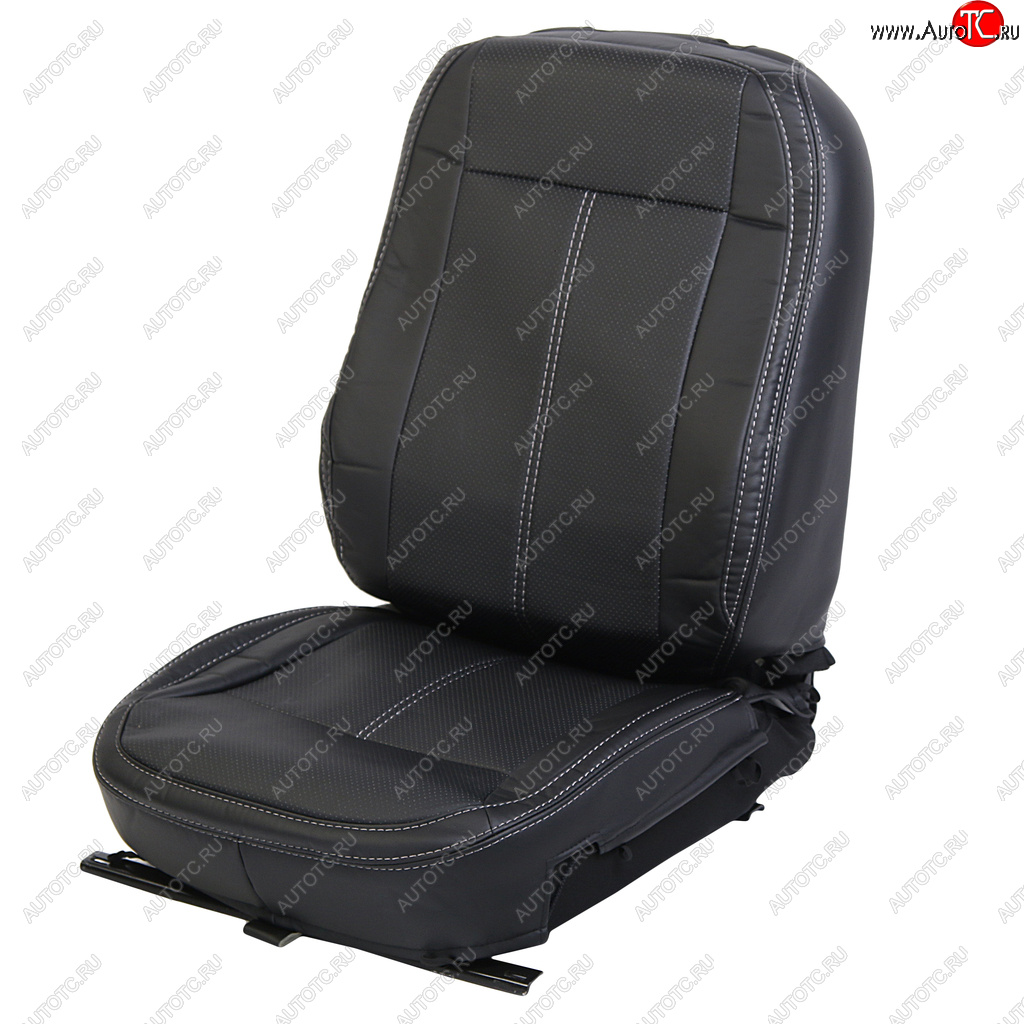 6 999 р. Авточехлы VW Polo Sedan (09-15) экокожа задняя спинка 40х60 черные,серая строчка CARFASHION CARFASHION 352118060604  с доставкой в г. Воронеж