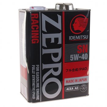 8 599 р. Масло моторное ZEPRO RACING 3585-41 5W40 синт.4л IDEMITSU IDEMITSU 3585-004  с доставкой в г. Воронеж. Увеличить фотографию 1