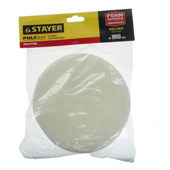 369 р. Насадка полировальная 180мм поролон на липучке STAYER STAYER 35920-180  с доставкой в г. Воронеж. Увеличить фотографию 2