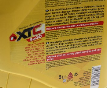 6 699 р. Масло моторное XTC 5W30 синт.5л BARDAHL BARDAHL 36313  с доставкой в г. Воронеж. Увеличить фотографию 2