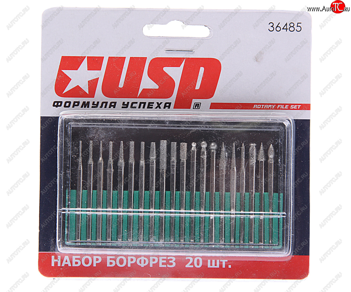 489 р. Шарошки для гравера набор 20шт. алмазные USP USP 36485  с доставкой в г. Воронеж