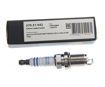 379 р. Свеча зажигания VW AUDI SEAT SKODA (04-) (1.82.0 TSITFSI) (1шт.) MEGAPOWER MEGAPOWER 370-31-042  с доставкой в г. Воронеж. Увеличить фотографию 3