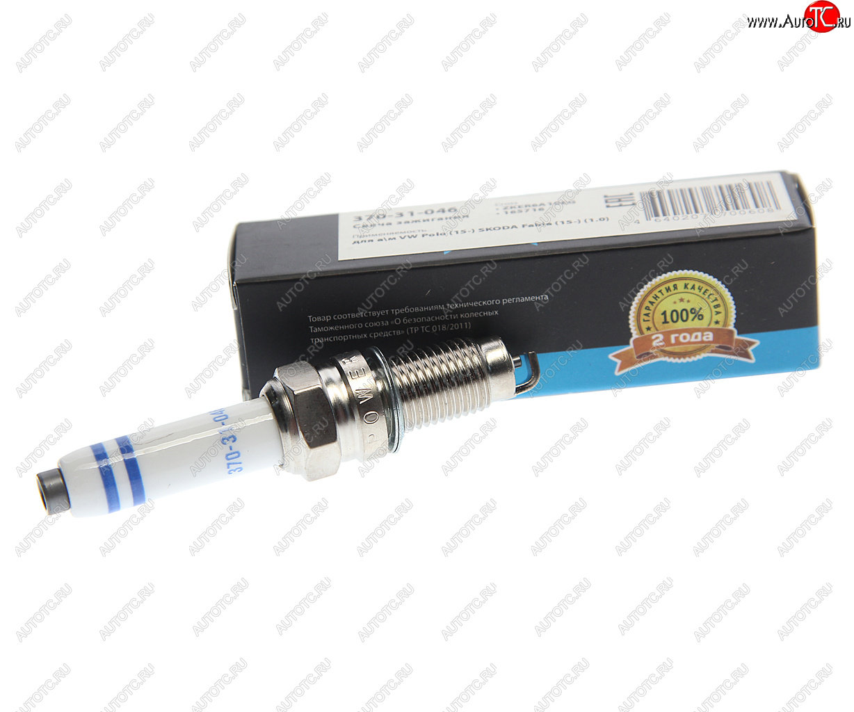 152 р. Свеча зажигания VW Polo (15-) SKODA Fabia (15-) (1.0) (1шт.) MEGAPOWER MEGAPOWER 370-31-046  с доставкой в г. Воронеж