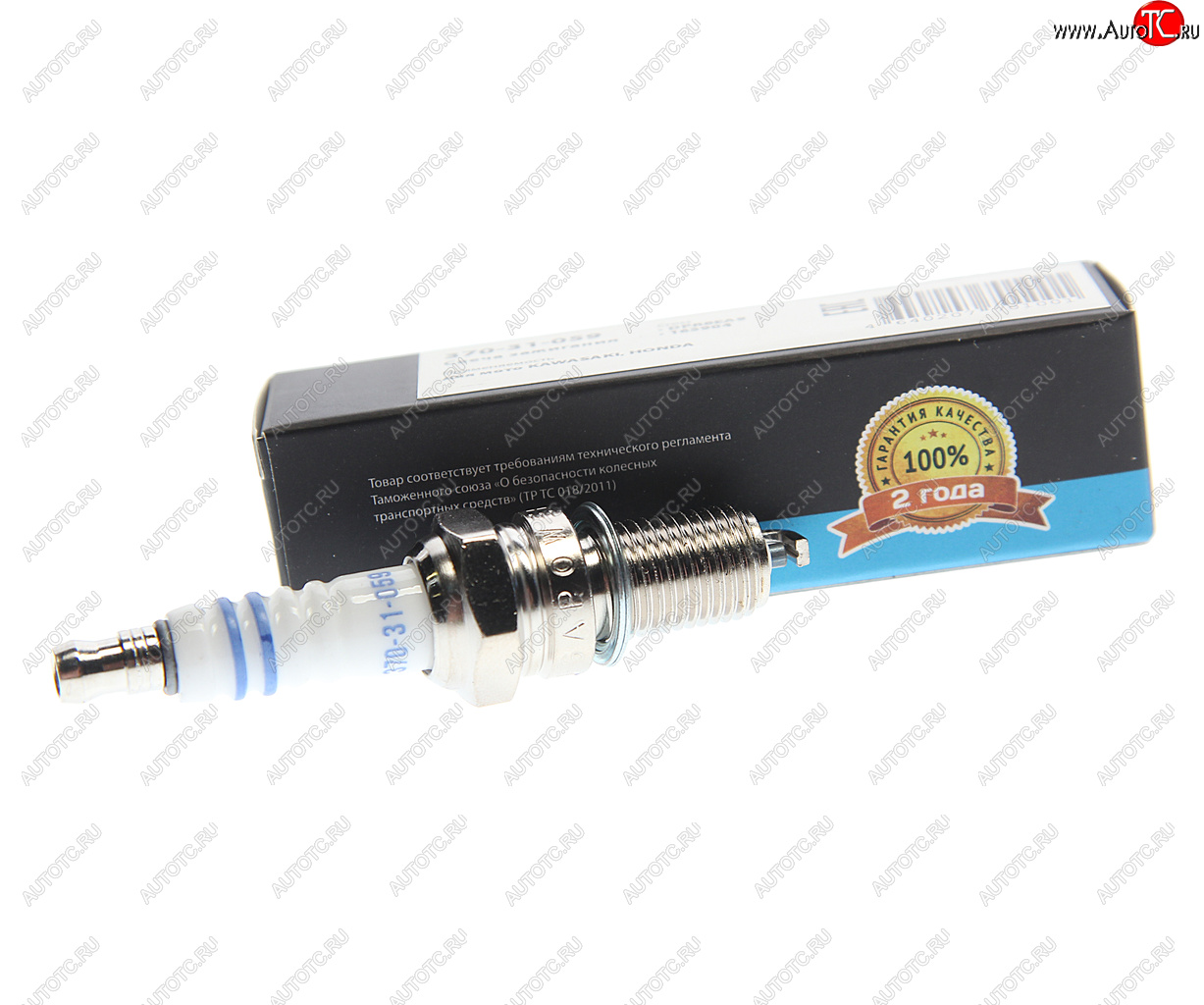 102 р. Свеча зажигания мото KAWASAKI SUZUKI YAMAHA HONDA (1шт.) MEGAPOWER MEGAPOWER 370-31-059  с доставкой в г. Воронеж