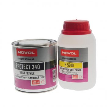 1 099 р. Грунт кислотный PROTECT 340 0.2л с отвердителем Н5910 0.2л NOVOL NOVOL 37219  с доставкой в г. Воронеж. Увеличить фотографию 1