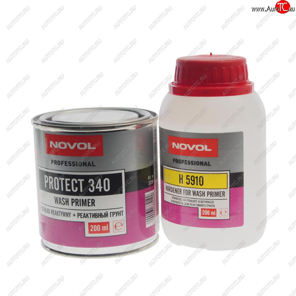 1 099 р. Грунт кислотный PROTECT 340 0.2л с отвердителем Н5910 0.2л NOVOL NOVOL 37219  с доставкой в г. Воронеж
