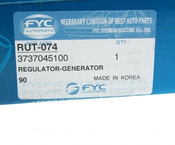 1 129 р. Регулятор HYUNDAI HD65,72 дв.D4AL,D4AF напряжения генератора FYC FYC 37370-45100  с доставкой в г. Воронеж. Увеличить фотографию 4