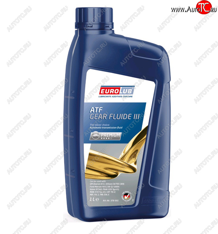 1 499 р. Масло трансмиссионное ATF GEAR FLUIDE III 1л EUROLUB EUROLUB 378001  с доставкой в г. Воронеж