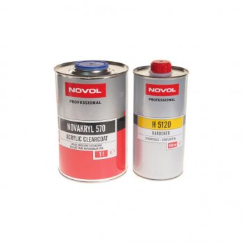 3 499 р. Лак акриловый NOVAKRYL 570 MS 2+1 1л c отвердителем H5120 0.5л NOVOL NOVOL 38071  с доставкой в г. Воронеж. Увеличить фотографию 1