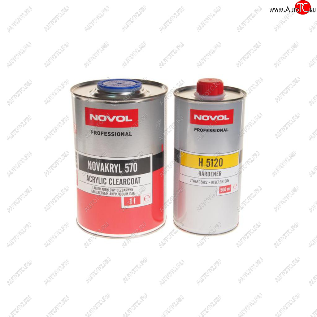3 499 р. Лак акриловый NOVAKRYL 570 MS 2+1 1л c отвердителем H5120 0.5л NOVOL NOVOL 38071  с доставкой в г. Воронеж
