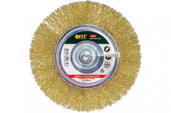 189 р. Кордщетка для дрели дисковая 100мм витая латунь FIT FIT 38510  с доставкой в г. Воронеж. Увеличить фотографию 3
