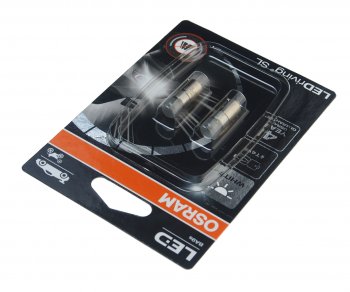 1 469 р. Лампа светодиодная 12V T4W BA9s 6000K блистер (2шт.) OSRAM OSRAM 3893dwp-2бл OSRAM 3893dwp-2бл  с доставкой в г. Воронеж. Увеличить фотографию 2