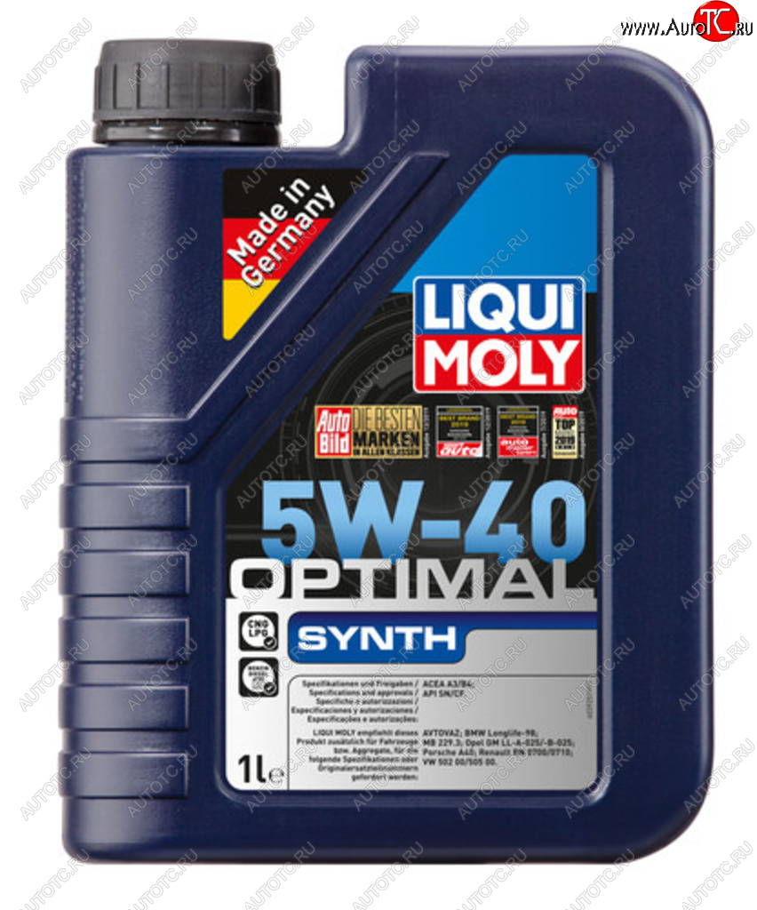 1 679 р. Масло моторное OPTIMAL SYNTH 5W40 синт.1л LIQUI MOLY LIQUI MOLY 3925  с доставкой в г. Воронеж