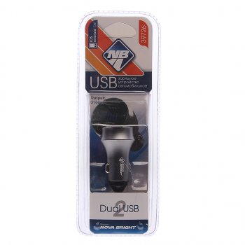 389 р. Устройство зарядное в прикуриватель 2USB 12-24V с вольтметром NOVA BRIGHT NOVA BRIGHT 39726  с доставкой в г. Воронеж. Увеличить фотографию 1