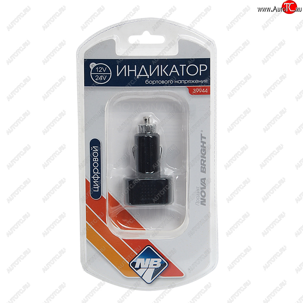 319 р. Вольтметр в прикуриватель 12-24V NOVA BRIGHT NOVA BRIGHT 39944  с доставкой в г. Воронеж