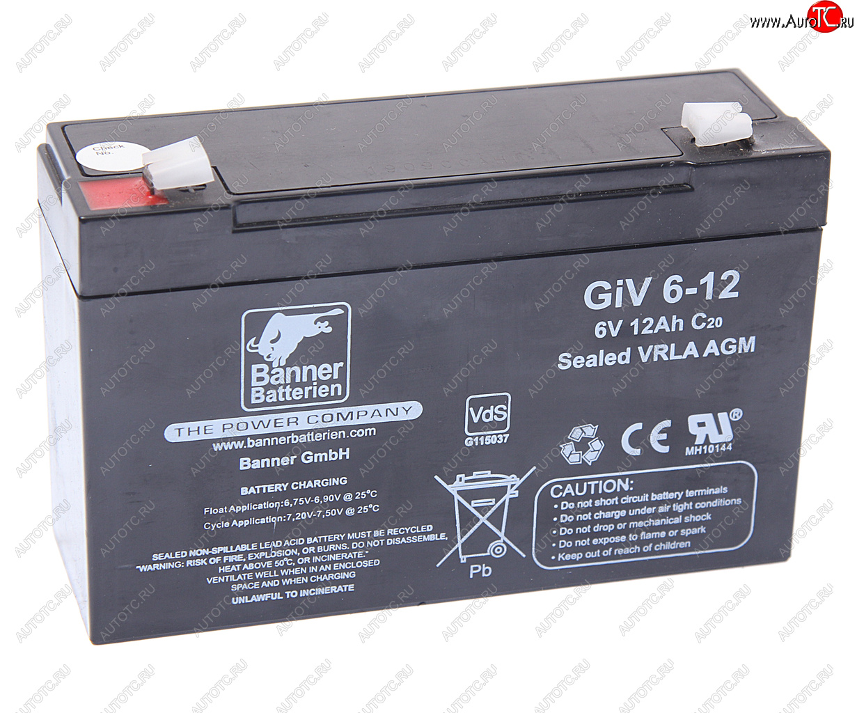 2 699 р. Аккумулятор BANNER GIV 12Ач BANNER 3ст12 giv 06-12  с доставкой в г. Воронеж