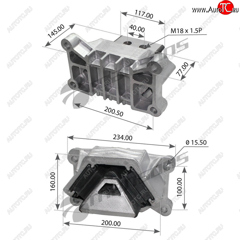 5 899 р. Подушка MAN TGA,TGS,TGX двигателя задняя MANSONS MANSONS 400.571  с доставкой в г. Воронеж