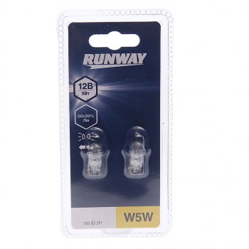 67 р. Лампа 12V W5W T10 W2.1x9.5d блистер (2шт.) RUNWAY RUNWAY 4030 RUNWAY 4030  с доставкой в г. Воронеж. Увеличить фотографию 1