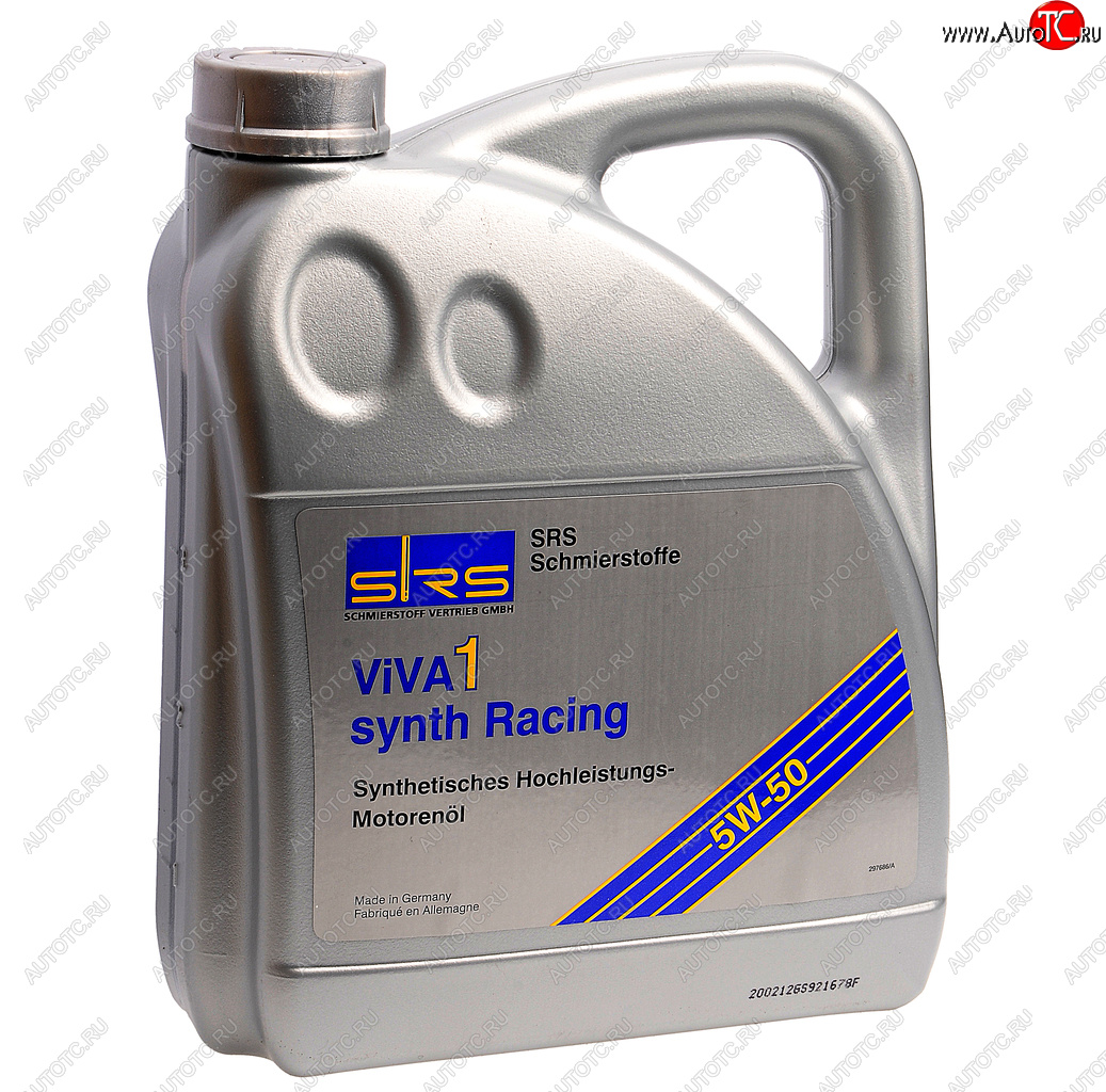 5 999 р. Масло моторное VIVA 1 SYNTH RACING 5W50 синт.4л SRS SRS 4033885000861  с доставкой в г. Воронеж