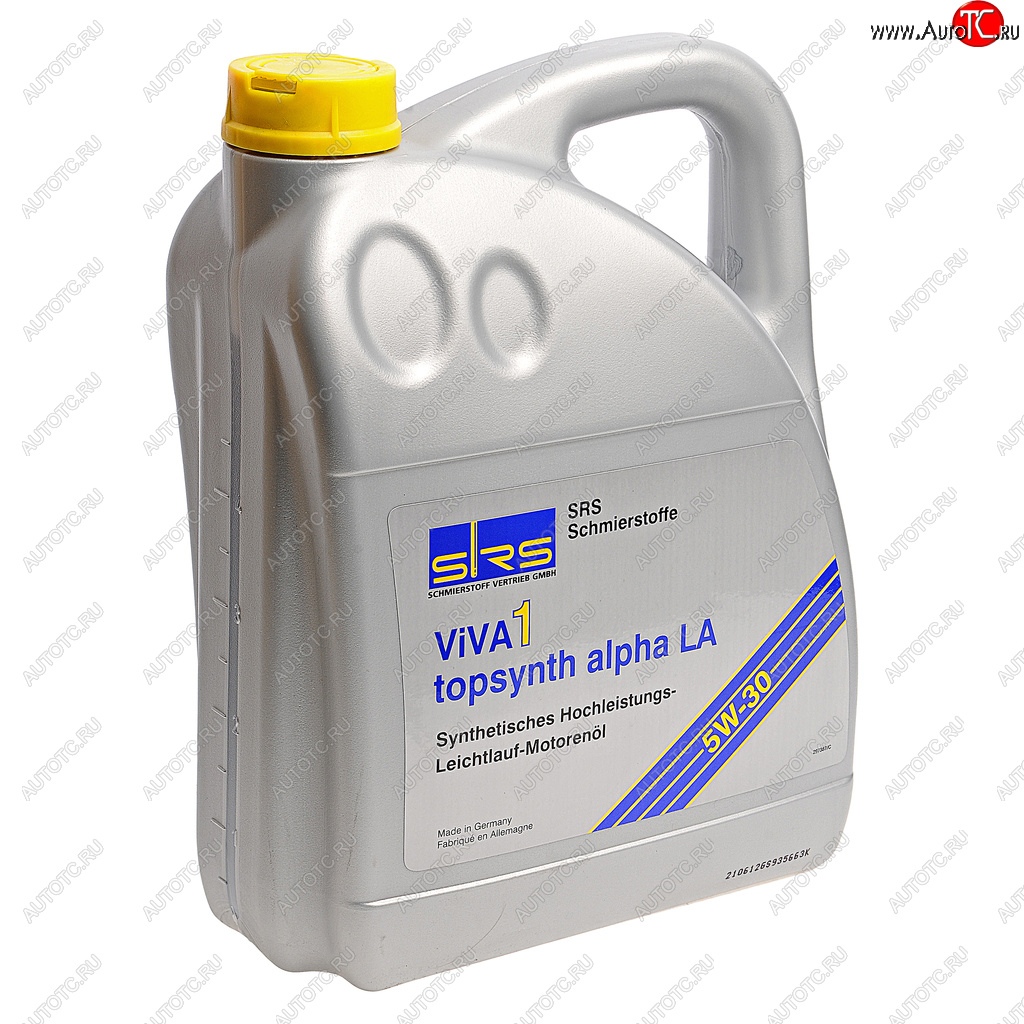 6 549 р. Масло моторное VIVA 1 TOPSYNTH ALPHA LA 5W30 синт.5л SRS SRS 4033885001127  с доставкой в г. Воронеж